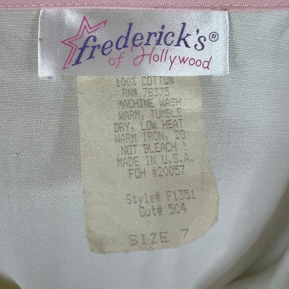 VINTAGE Frederick's of Hollywood Ivory Notched Lapel Cotton One Button Jacket 7 - Picture 9 of 10